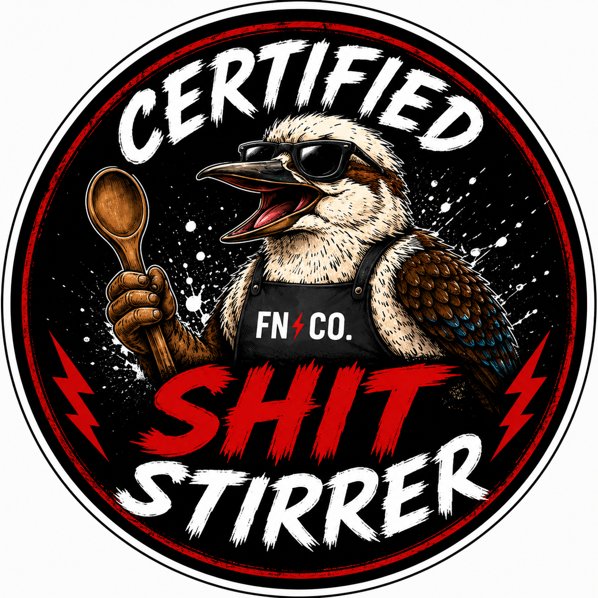 Certified Shit Stirrer - Holographic Sticker