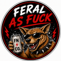 Feral as Fuck - Holographic Sticker